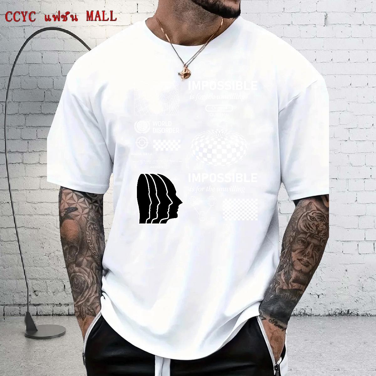 Soft Men Tops Tees Daily Outfit 100% Cotton 230g Custom Anime Breathable Crew Neck letter T Shirts Men Customized Tee Shirt