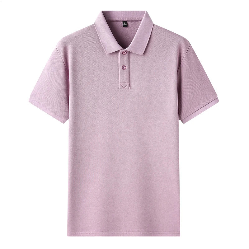 100% Cotton Men Short Sleeve Polo Shirt Tops for Summer Solid Smart Casual Male Fashion Clothing 00791 240819