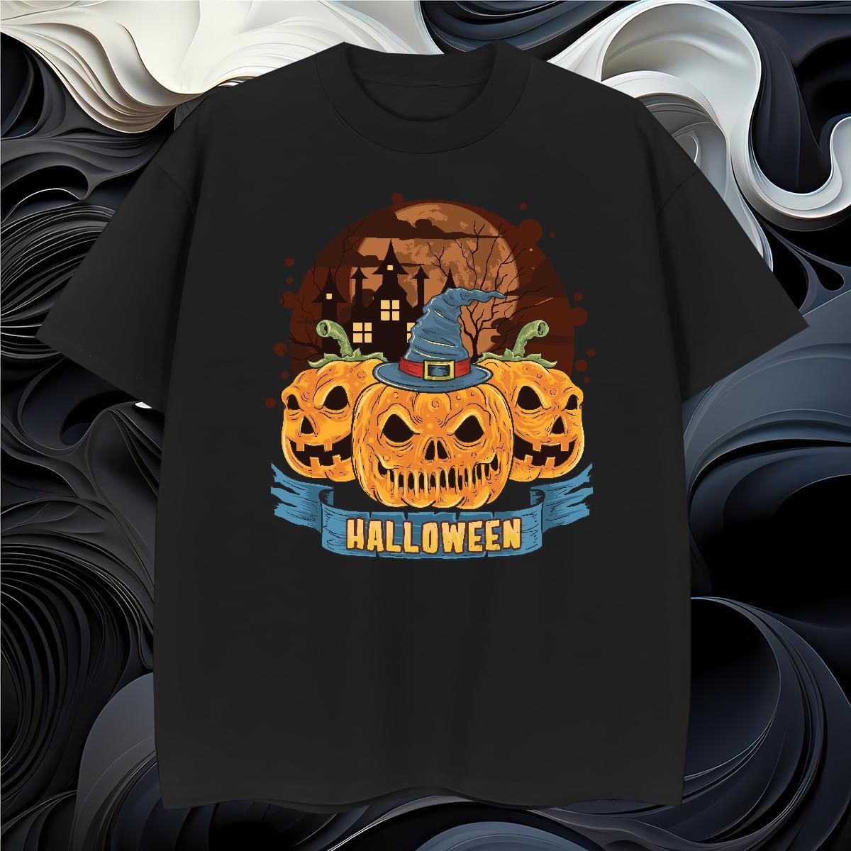 Popular Man T Shirts halloween Round Neck Short Sleeve Spring Summer Graphic 100% Cotton 230g Mens Tshirts Factory Direct Clothings