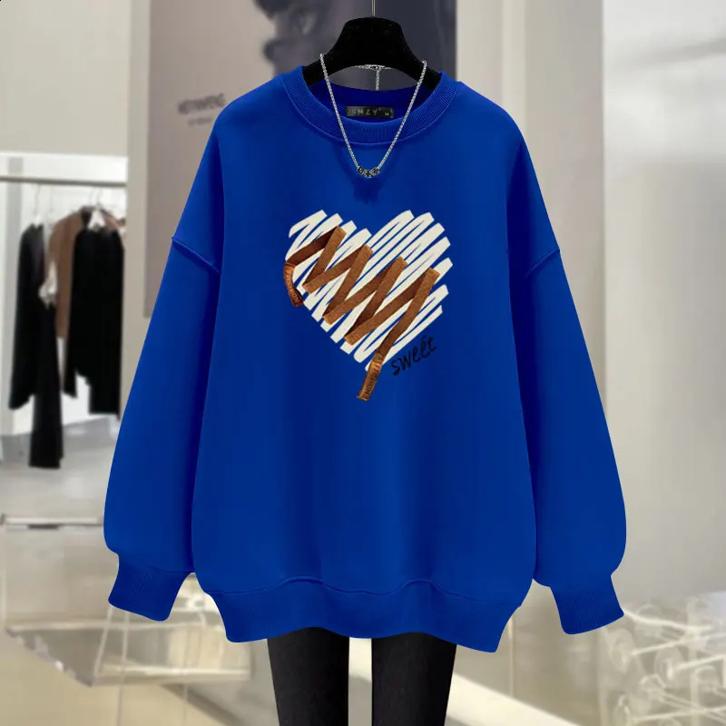 Autumn Winter Fashion Printed Sports Shirt Womens Oneck Casual Loose Cotton Hoodie Retro Zipper 240819