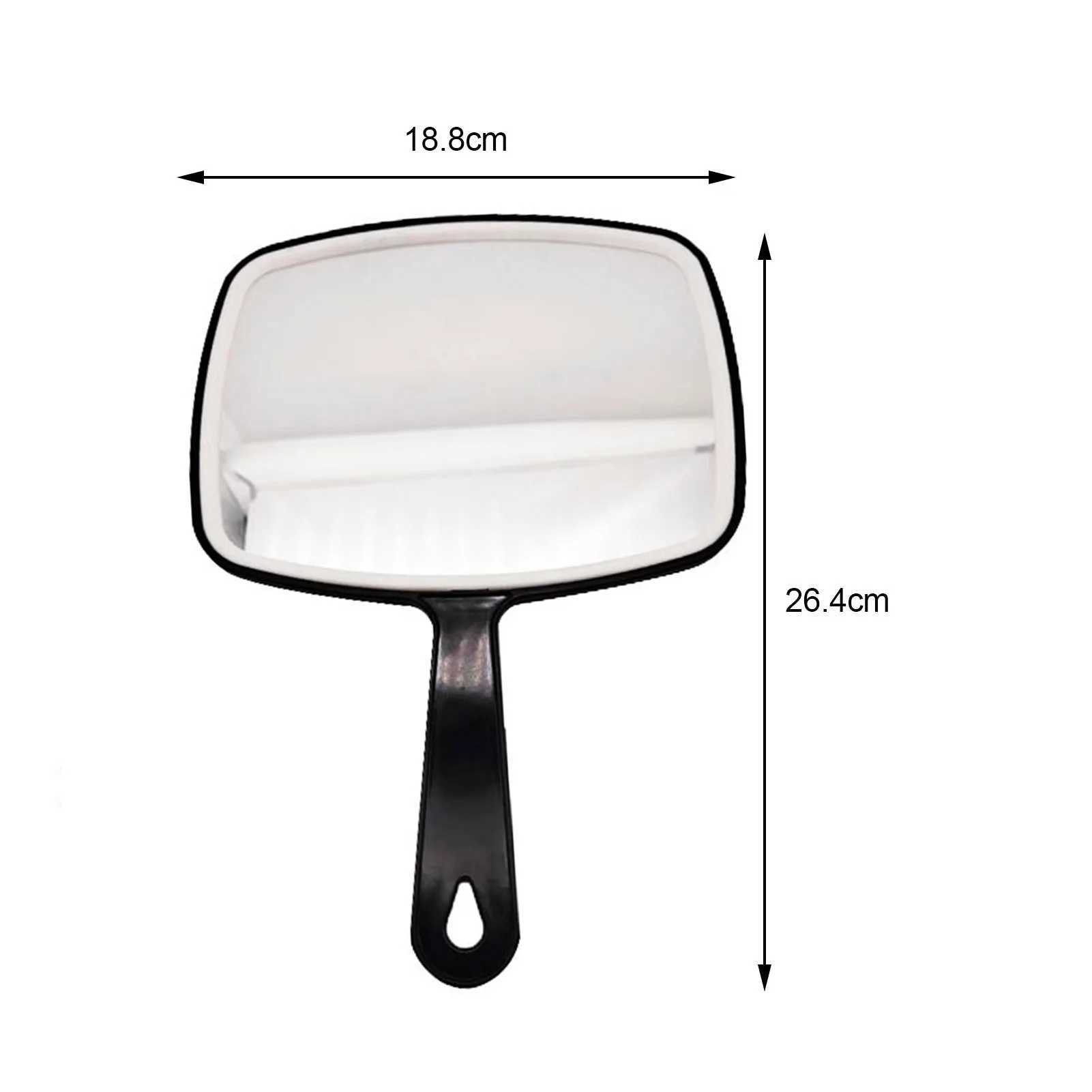 Portable Cosmetic Mirror Travel Hairdressing Mirror PVC Hand Mirror Clear Grisp Comfortable Large Square Makeup Mirror Y240819