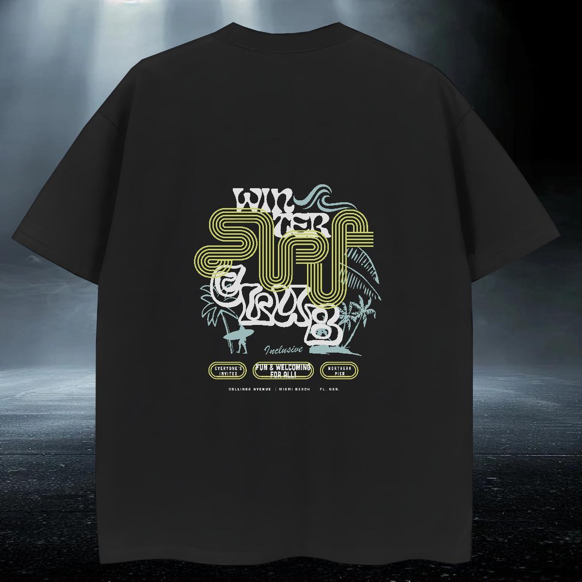 Unisex Men Tshirts Spring Summer 230g Cotton Oversized 4XL Breathable Crew Neck beach Mens T Shirts Brand Clothes
