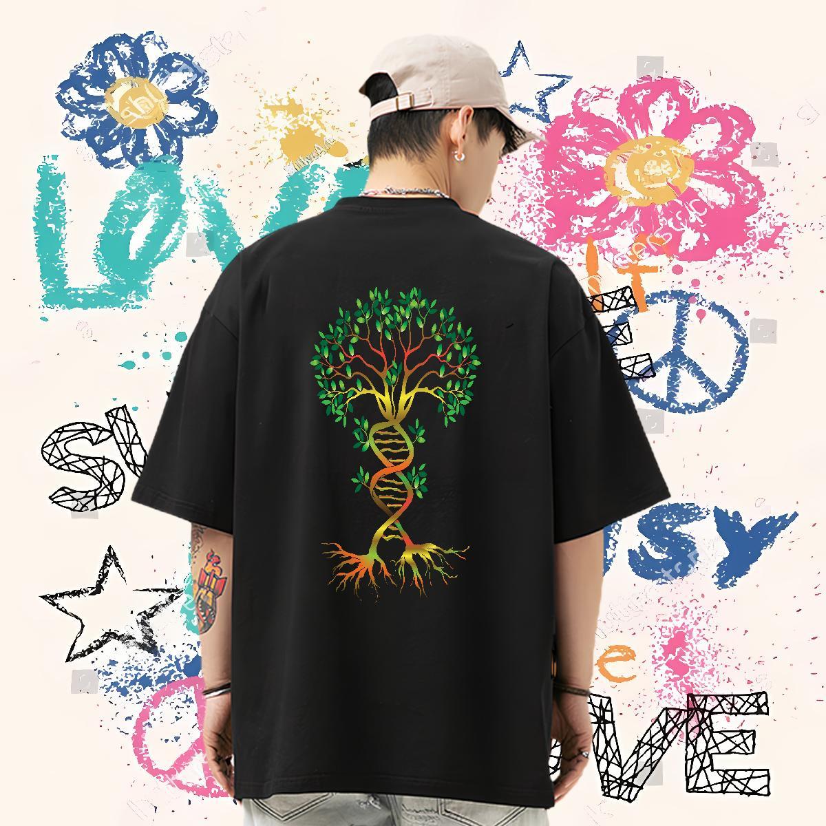New Arrival Men Tees tree Hip Hop Street 230g Pure Cotton Polos Breathable Soft Designer T shirt DIY Printed