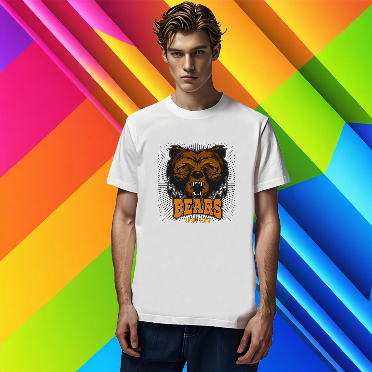 Wholesale T-Shirts bear Crew Neck Daily Outfit White Plus Size 230g Pure Cotton Men Tops Tees New Designer Clothings