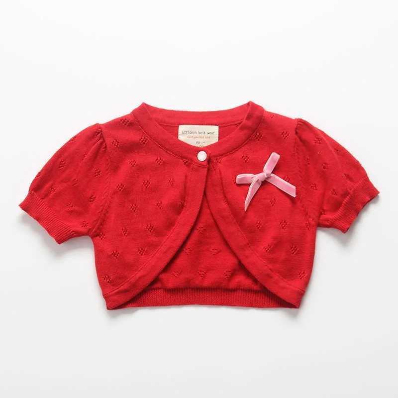 1-10yrs Red Summer Girls Jacket Beach Girls Cardigan Short-Sleeved Girls Coat 1 2 3 4 5 6 Years Old Girls Clothes 194002XJ240819