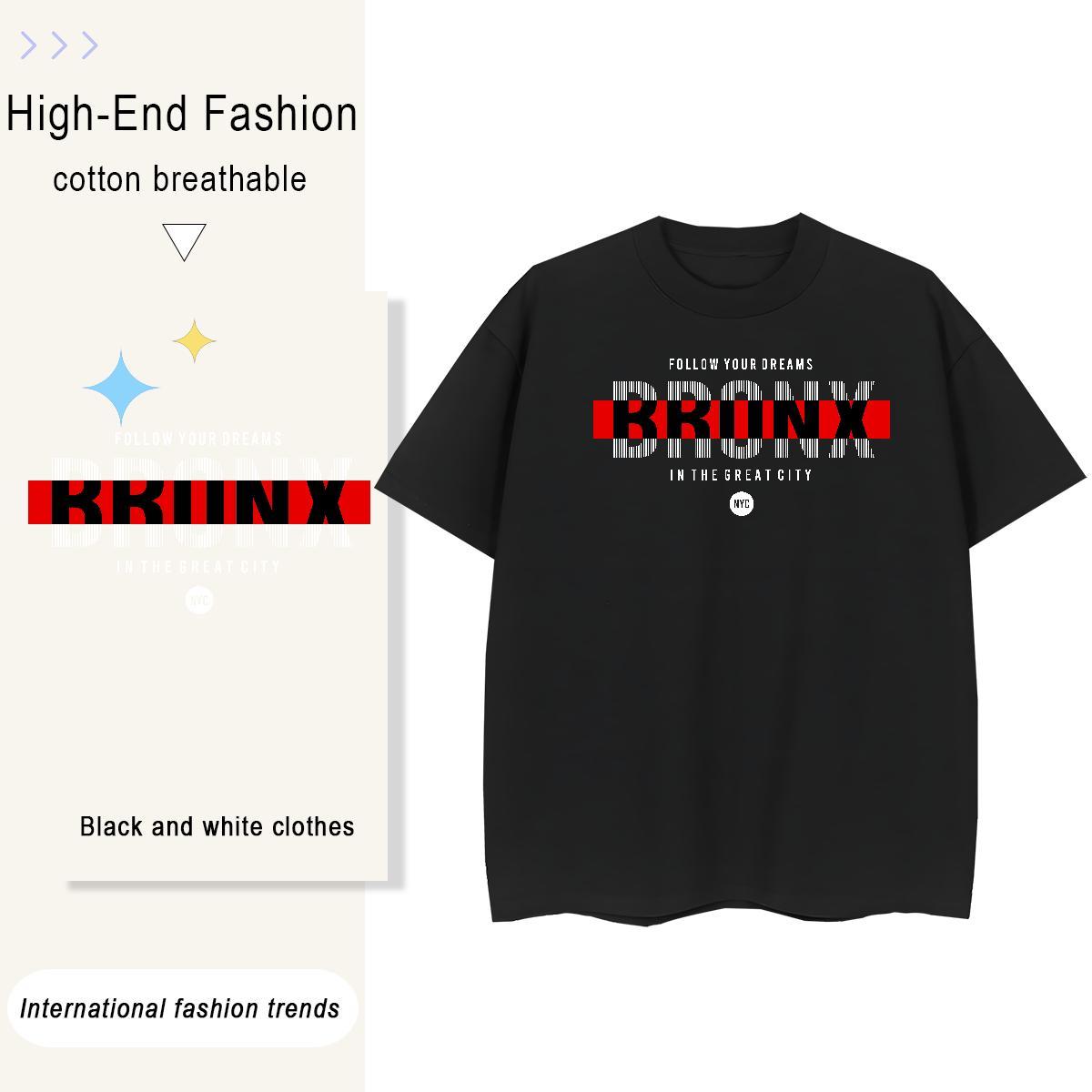 Loose letter 100% Cotton 230g Tshirt for Man Woman Casual Daily Wear Breathable Short Sleeve T Shirts Men Fashion Casual Skull Polos