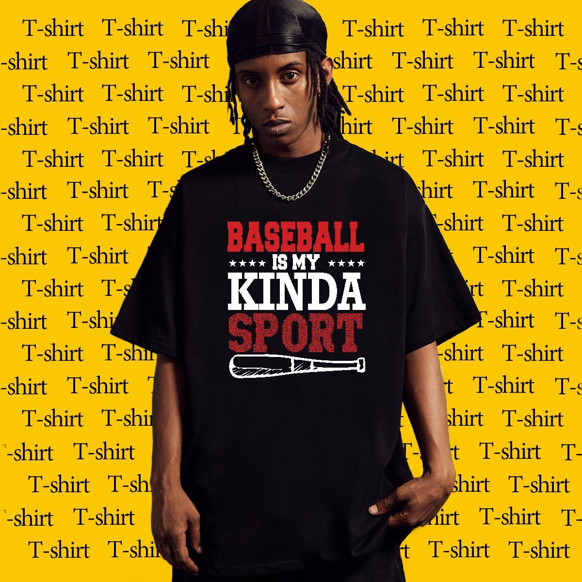 High Quality Men Clothes T-Shirt Casual Daily Wear 230g 100% Cotton Custom Printed Breathable Short Sleeve baseball T Shirts Men DIY Tees Shirts