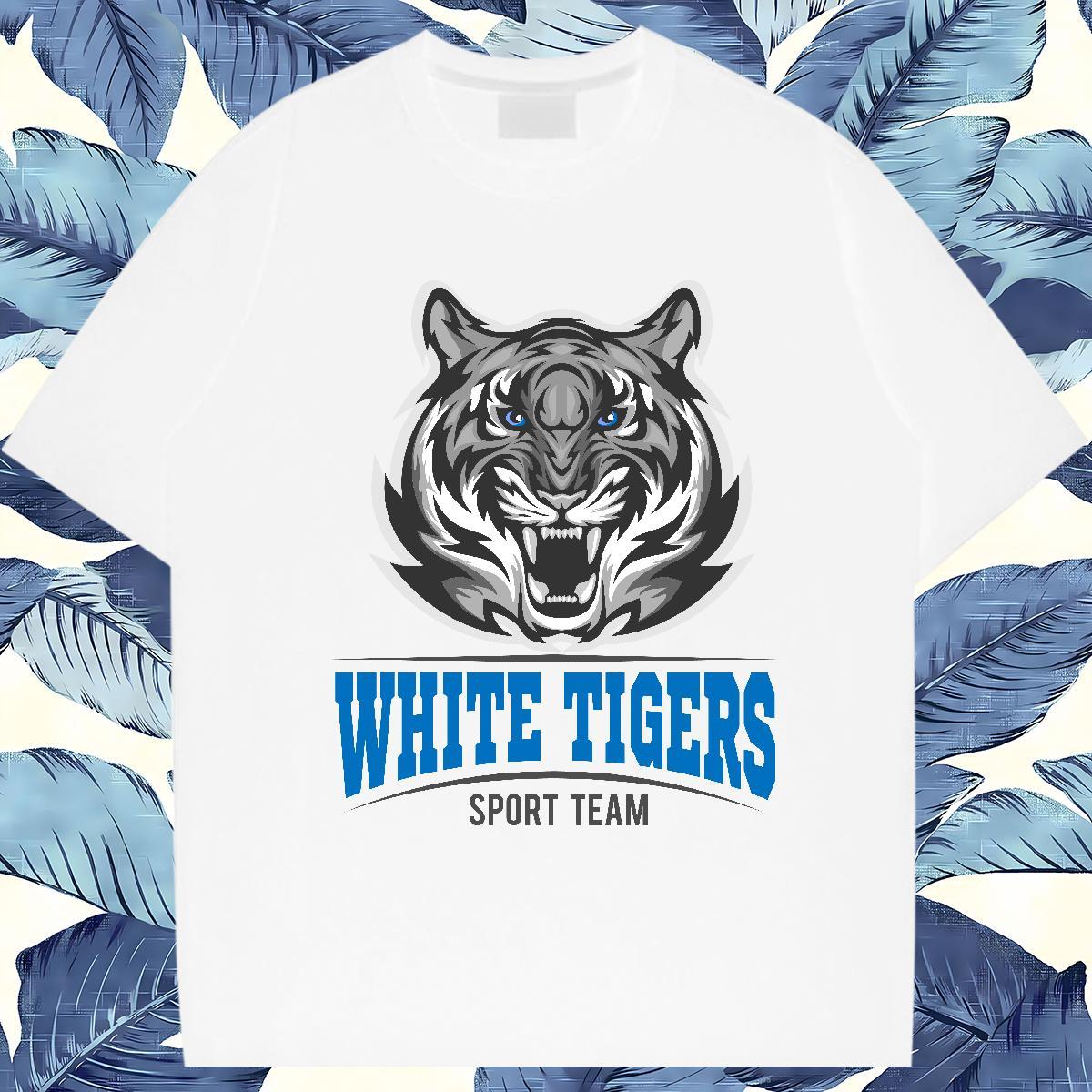Soft T shirt tiger Breathable Crew Neck Street Wear Customized Print 230g Pure Cotton Tshirts New Tees