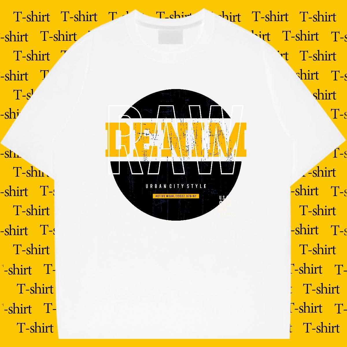 Wholesale Men Clothes T-Shirt Street 230g Cotton Custom Print Oversized Breathable Crew Neck letter T Shirts Men Free Shipping Tees Shirts
