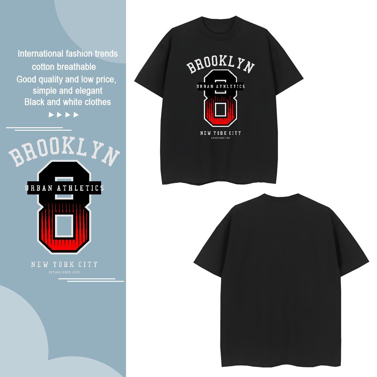 High Quality 8 230g 100% Cotton Men Tees Street Breathable Crew Neck T-Shirts for Men Wholesale Custom Print Plus Size Tops Tees