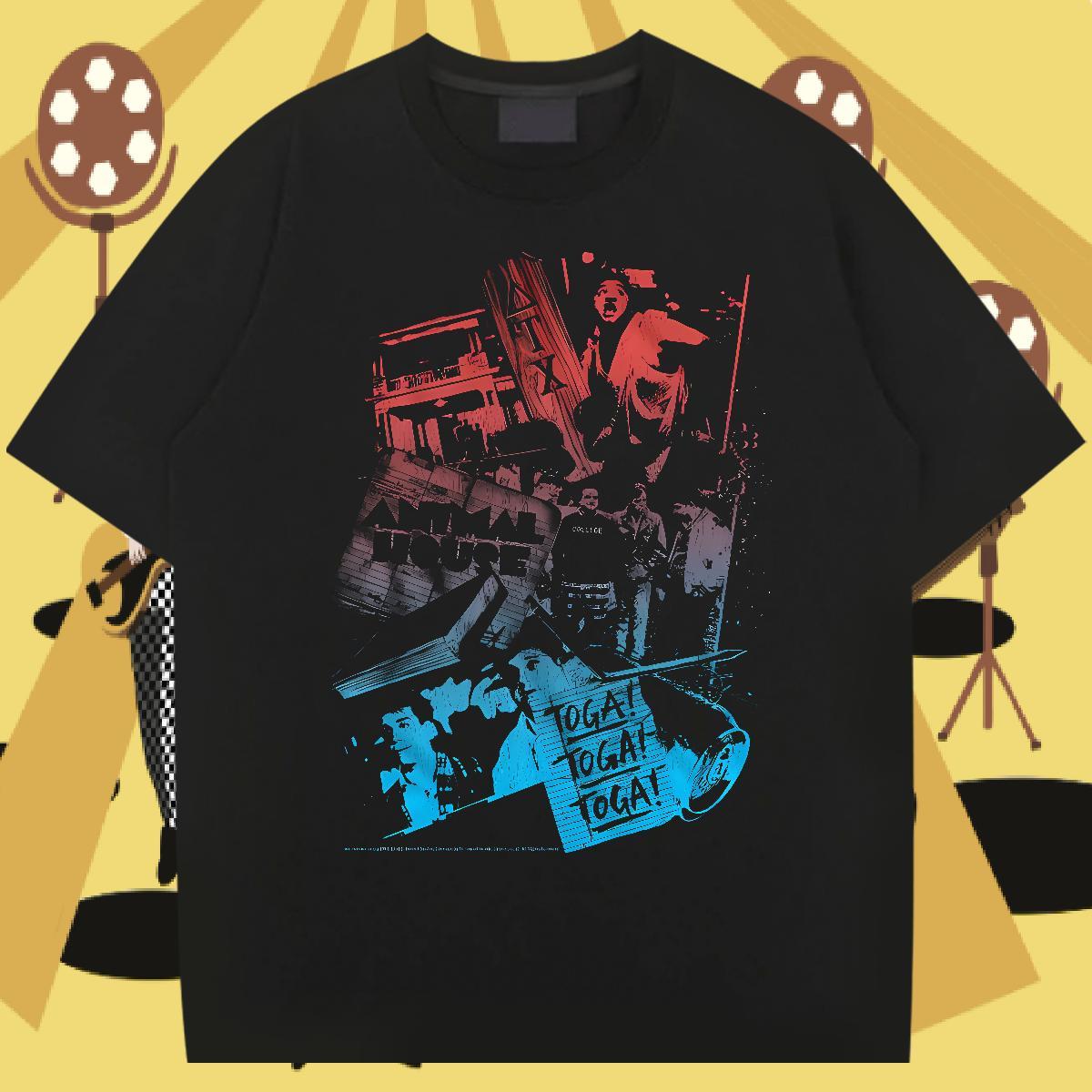 DIY scary Men Tshirts 230g Pure Cotton T shirt Plus Size Cartoon High Street Hip Hop Short Sleeve O-Neck Cool Clothings