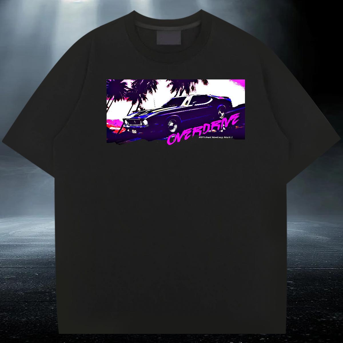 Cool Men Tees Street Casual 230g Cotton Anime Breathable Short Sleeve car T-Shirts Factory Direct Clothings