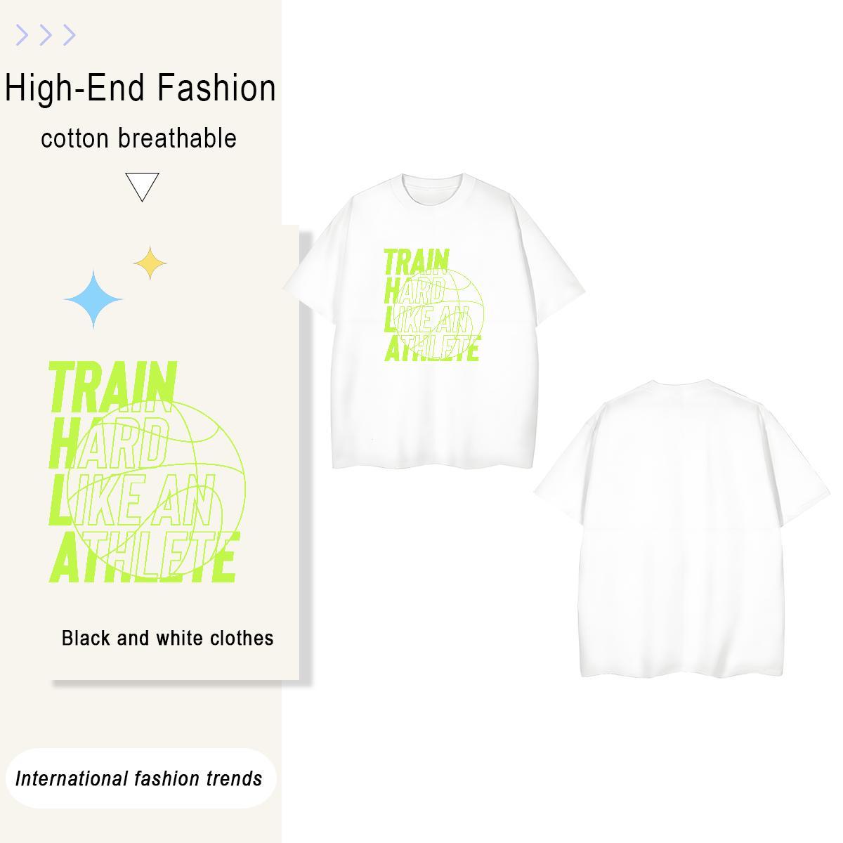 Unisex letter 230g Cotton Men Tees Hip Hop Breathable Short Sleeve T-Shirts Designer Fashion Plus Size Cartoon Polos