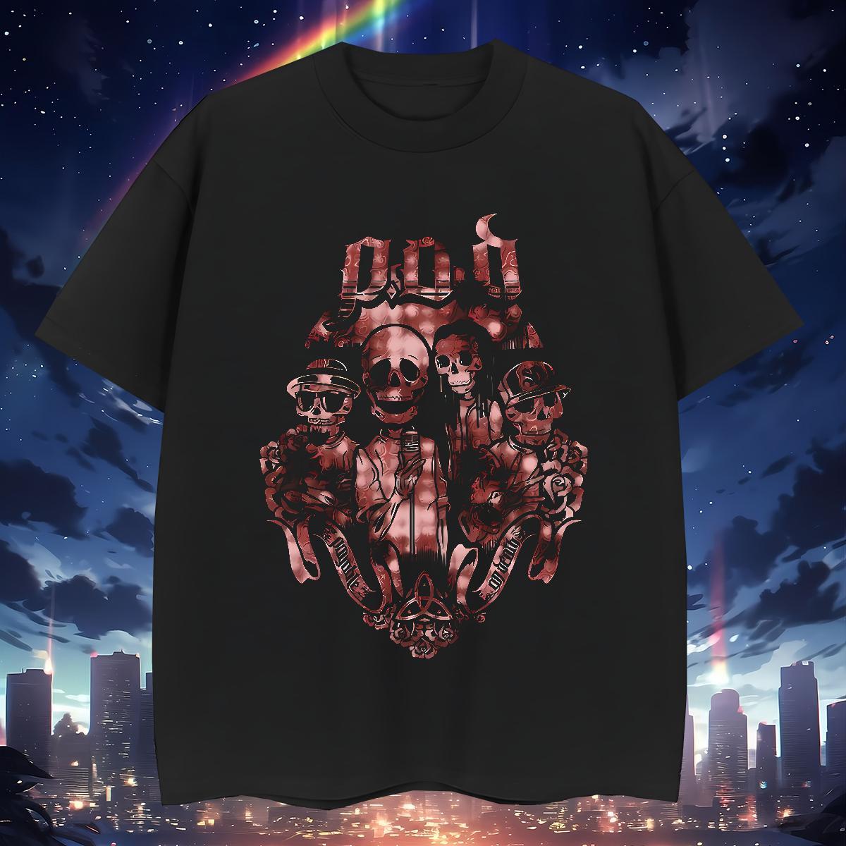 2024 Designer scary Men Clothes T-Shirt 230g Cotton T-Shirts Custom Print Plus Size Beach Pure Cotton Soft Tees Shirts