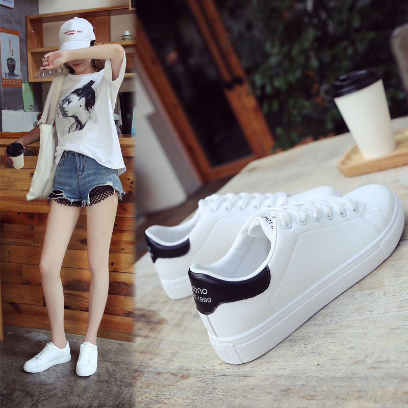 Ddmysports Summer New Little White Internet Celebrity Korean Edition Student Lace Up Board Flat Bottom Sports And Casual Women S Shoes OUTDOOR