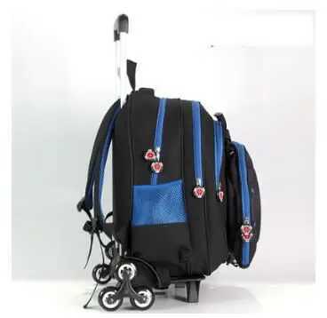 3D Children Travel Luggage Backpack on wheels Boys trolley School Backpack with wheels Kids wheeled Rolling Bags for school Y240820