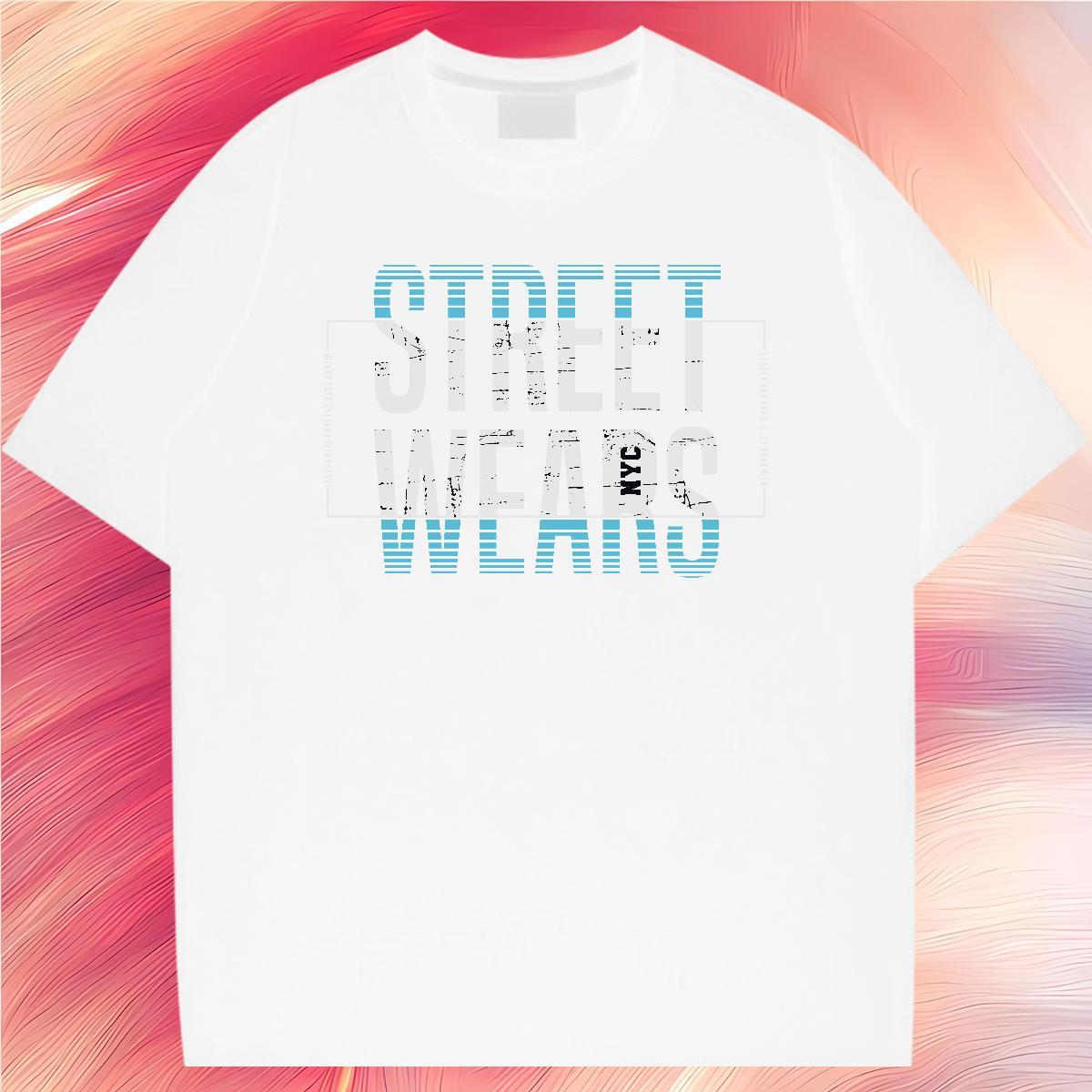 Cool letter 230g Cotton Tshirts Street Casual Breathable Crew Neck T-Shirts 2024 Designer DIY Printed Clothes