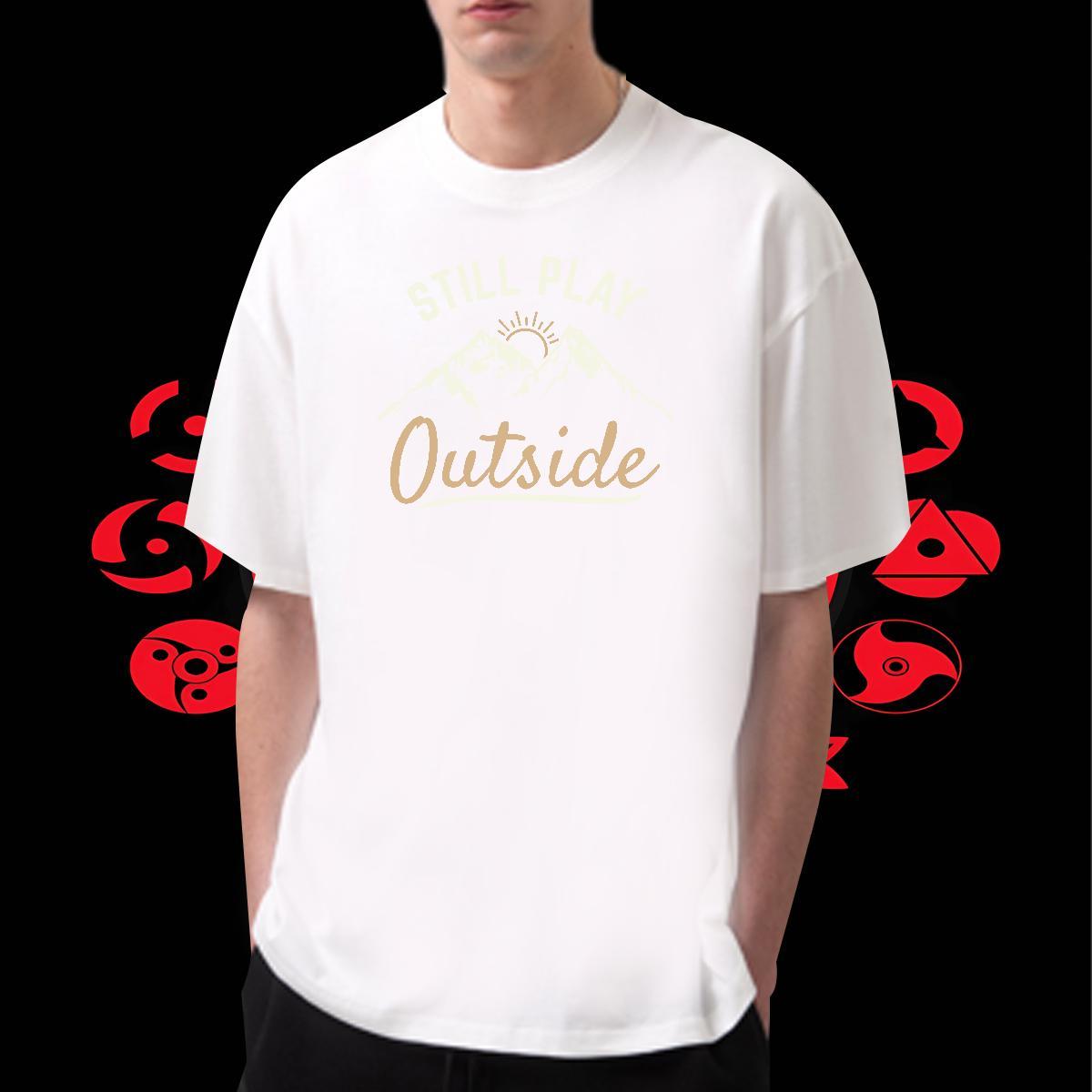 Unisex Tshirt for Man Woman Outdoor 100% Cotton 230g DIY Anime Breathable Crew Neck monogram T Shirts Men New Arrival Tees