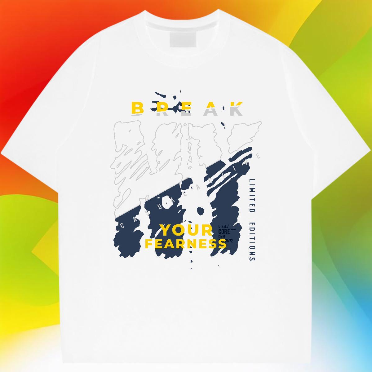 Free Shipping gun 230g Cotton Men Tees Street Casual Pure Cotton T-Shirts 2024 Custom Print Plus Size Polos