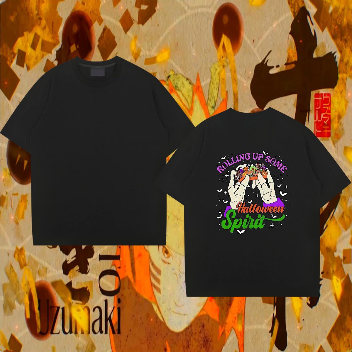 Classic T Shirts Men candies Pure Cotton Anime Printing Street Black White 230g Cotton Men Tshirts DIY Customized Clothes