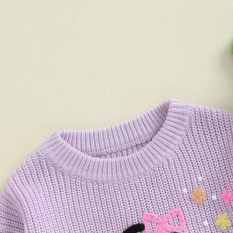 2024 Halloween New Baby Boys Girls Ghost Skull Embroidery Sweaters Kids Pullover Top Knitted Bottoming Sweaters Toddler ClothingXJ240819