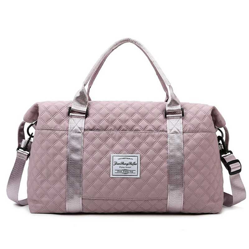 Travel Bag Fitness Sports Crossbody Bag Large Capacity Oxford Plaid Print Handbag Gym Outdoor Training Storage Supplies NEW CL240820