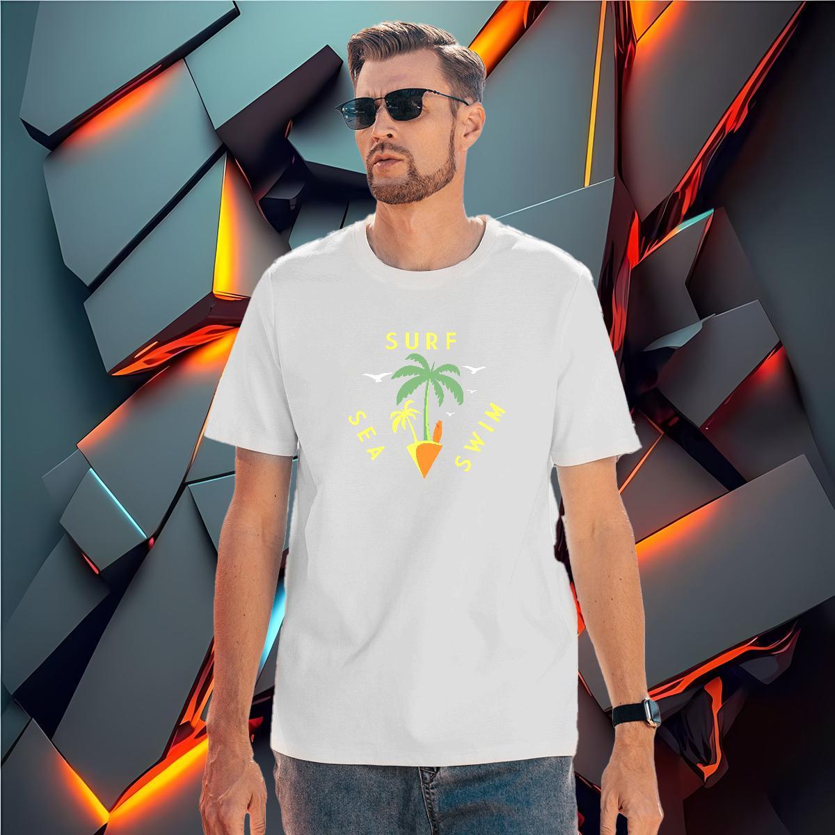 Free Shipping tree 100% Cotton 230g Men Tees Home Outdoor O-Neck Short Sleeve T shirt Designer Anime Print Tshirts