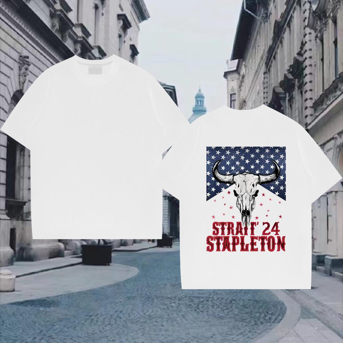Loose Men T Shirts cow Short Sleeve O-Neck Beach DIY Anime 100% Cotton 230g Mens Tshirts Free Shipping Tee Shirt