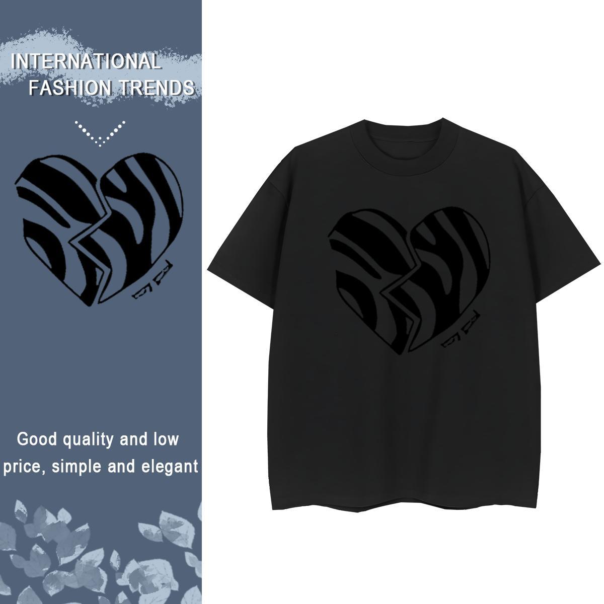 2024 Casual Couples T Shirts Sports Casual Short Sleeve O-Neck Top Tees Comfortable 230g Cotton handpainted Custom Print Oversized T shirt