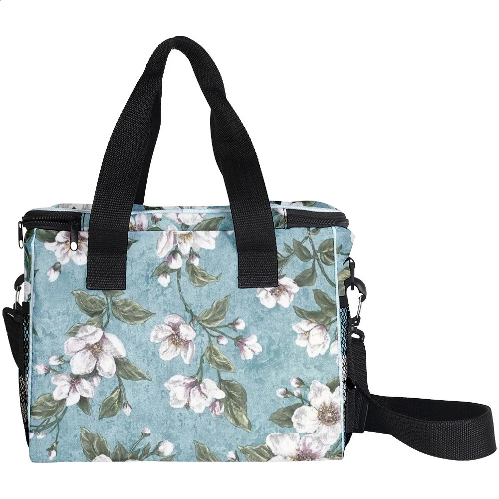 Classic Cool picnic Crossbody Camellia sinensis More Big Lunch Bag 3D Print Thermal insulation Food Handbags Ice Bags 240819