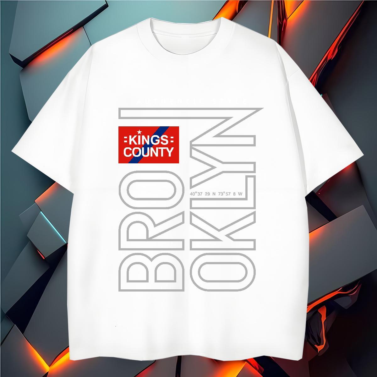 Brand letter 230g Cotton Men Tshirts Beach O-Neck Short Sleeve T-Shirts DIY Customized Black White Tees