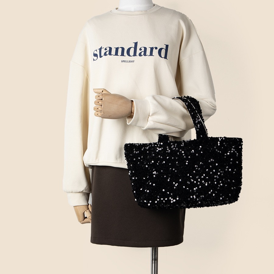 High appearance and large capacity summer wrist for women with high-end feel, sequins, niche fashion, commuting style, underarm tote bag