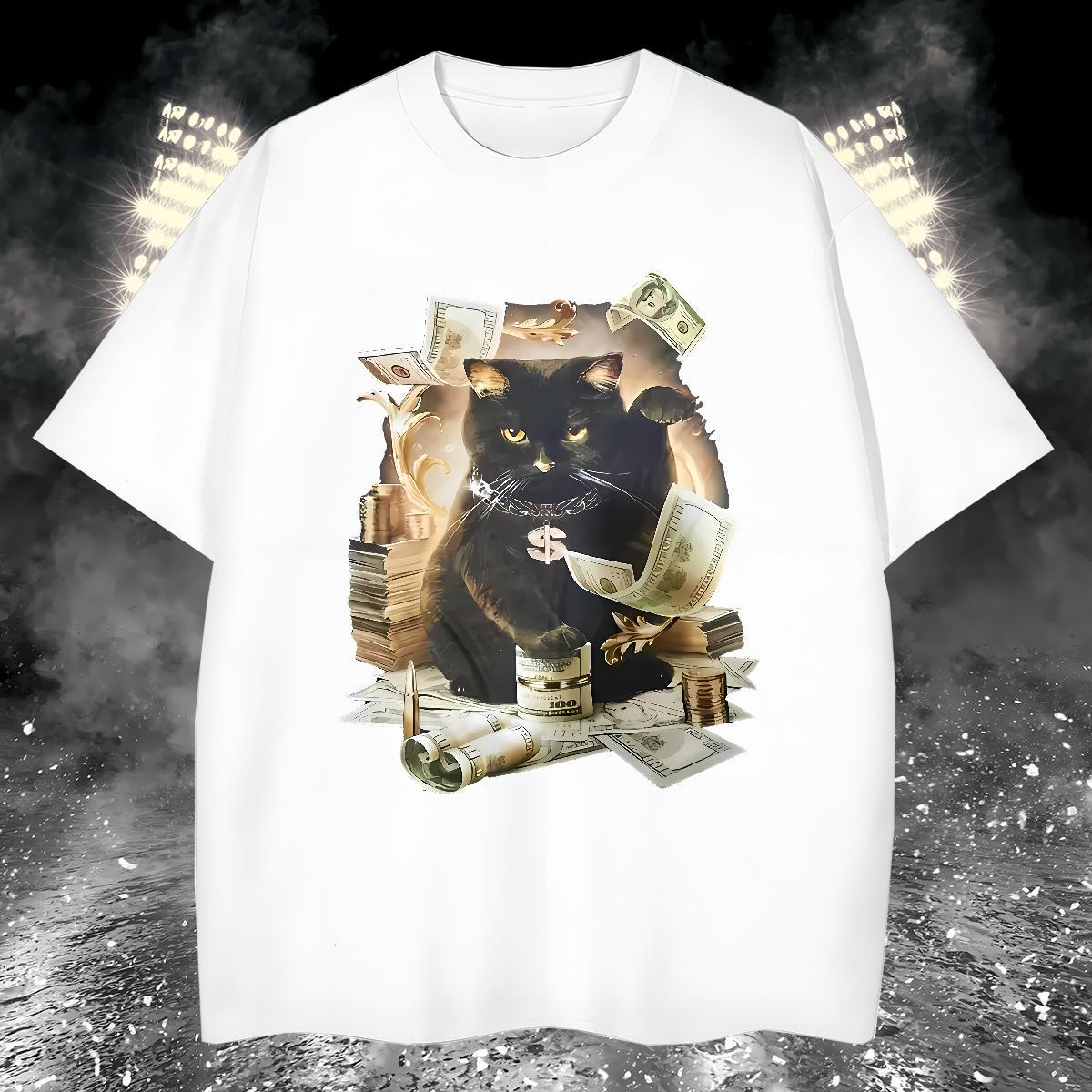 Custom Men Tees dollars Street 230g 100% Cotton Tshirts Breathable Soft T Shirt For Man White Plus Size