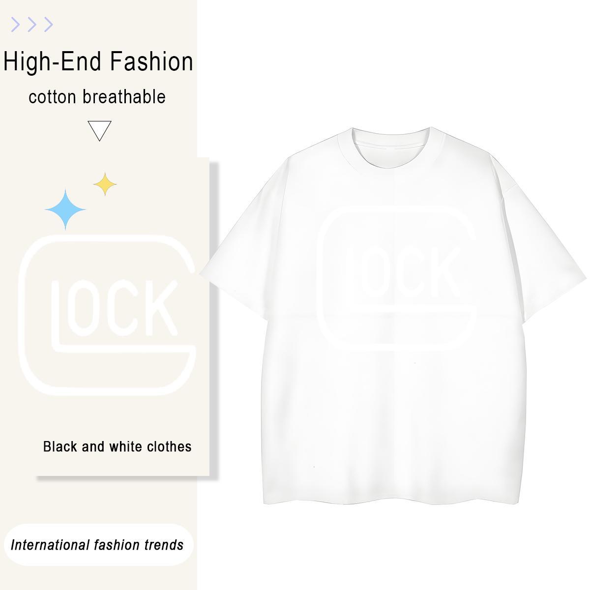 Loose letter 230g Pure Cotton Tshirt for Man Woman Casual Daily Wear Short Sleeve O-Neck T shirt Fashion New Custom Printed Tees