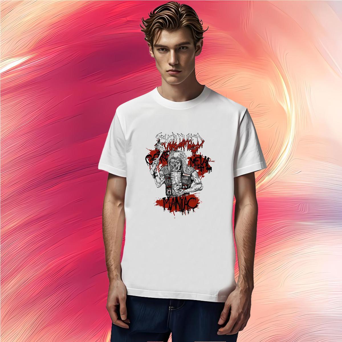 T-Shirts 230g 100% Cotton scary Beach Breathable Crew Neck Plus Size Custom Mens Tshirts Fashion Casual Brand Clothes