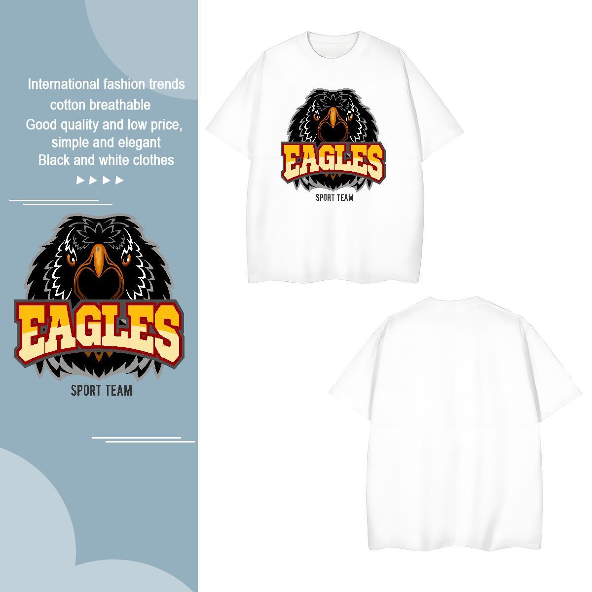 Comfortable Mens T Shirts eagle Round Neck Short Sleeve Casual Beach Custom Print Plus Size 230g 100% Cotton Tshirt for Man Woman Brand Polos