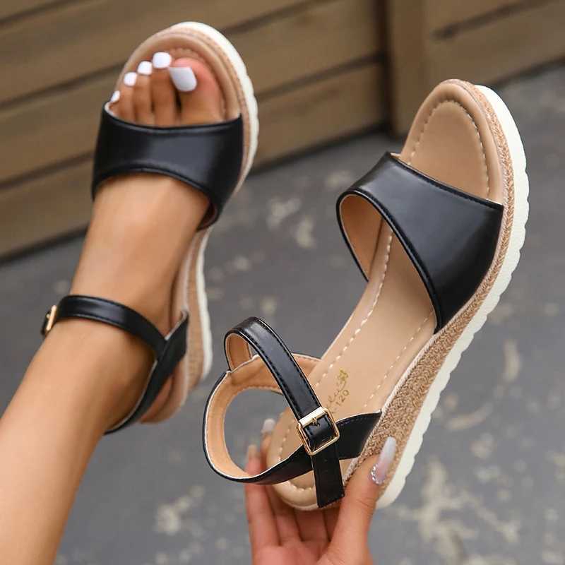 High Quality Lightweight Wedge Sandals for Women Summer Strap Platform Sandles Woman Thick Sole Non Slip Casual Sandals Women T241227