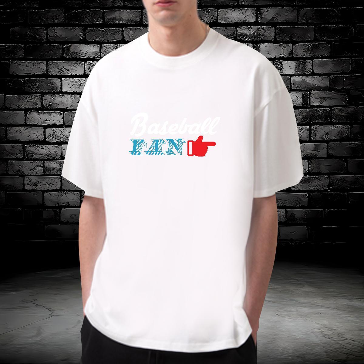 Free Shipping baseball 230g Cotton Tshirts Street Wear O Neck Short Sleeves Men T Shirts Casual New Custom Print Plus Size Tees Shirts