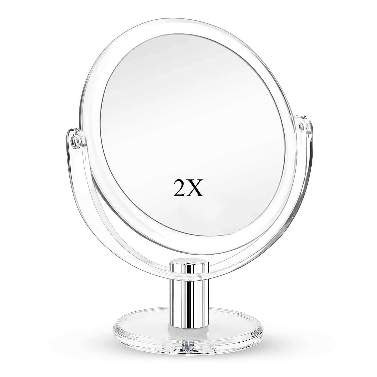 Table Top Vanity MirrorFabuday Magnifying Makeup Mirror Double Sided 1X 10X Magnification MirrorTransparent Y240819