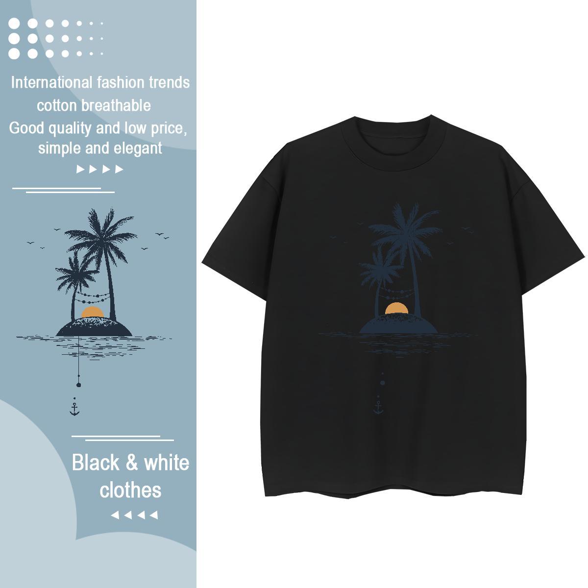 2024 Designer Men Tshirts sea Anime Printing Street 100% Cotton 230g Polos Short Sleeve O-Neck Free Shipping T shirt DIY Printed