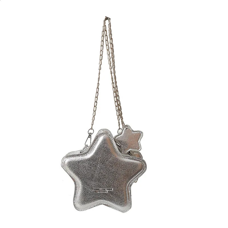 Women Small Shoulder Bag Five Point Star Shape Crossbody Bag Cartoon Chain Bag For Girls 240819
