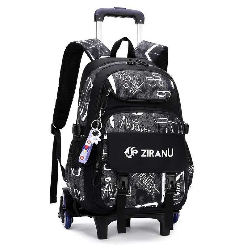 Trolley Children School Bags With Wheels For Boys Mochila Kids Backpack Trolley Luggage backpack Escolar Backbag Schoolbag Y240820