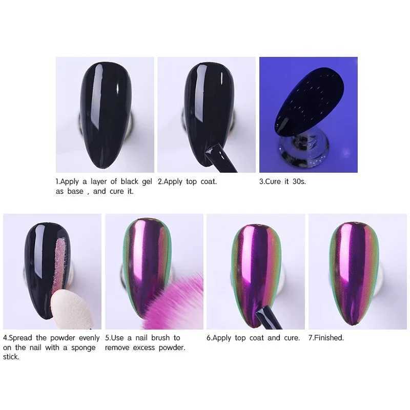 13 Colors Glitter Magic Mirror Nail Powder Chameleon Polarizing Nail Glitter High-Light Nail Art Pigments DIY Manicure DustXJ240815