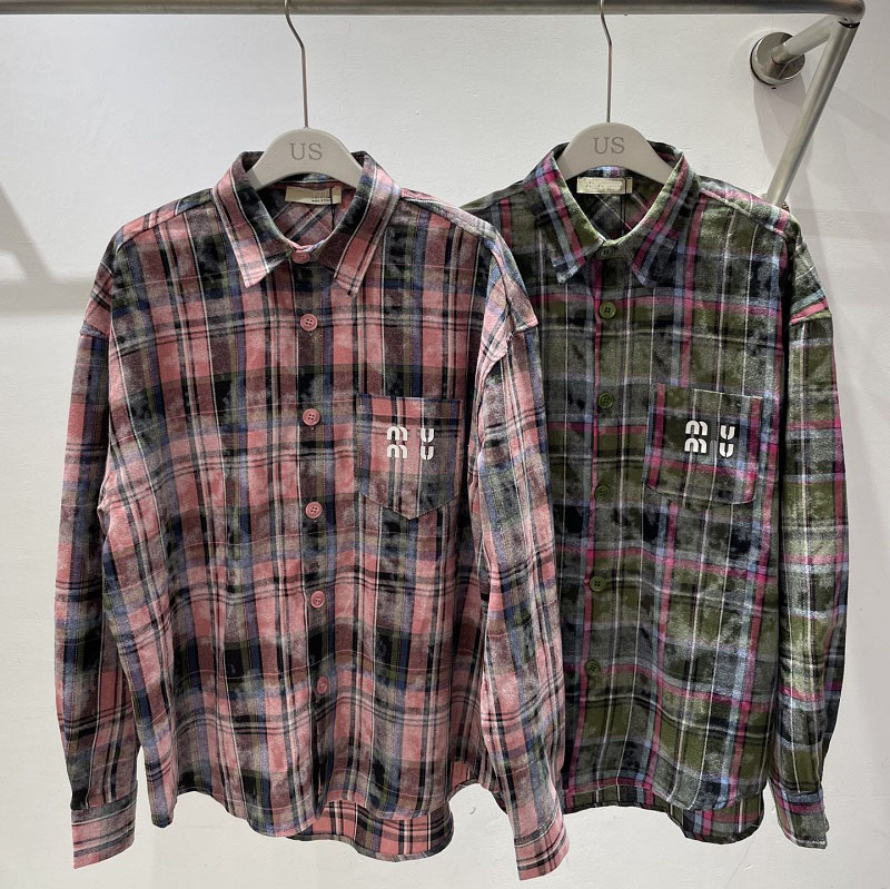 Designer Luxury Womens Mans Shirt Designer Classic Style Stripes M Logo Multicoloured Check Shirts Fashion 2 Colors Everyday Wear DJD2408205