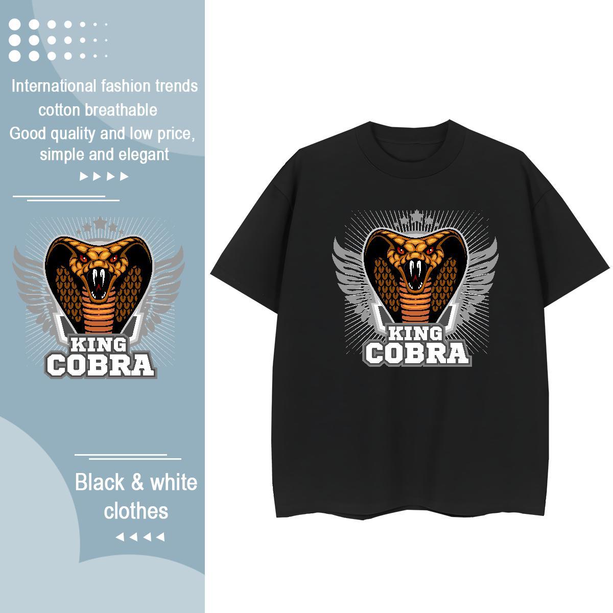 Popular T Shirt For Man cobra Breathable Short Sleeve Beach DIY Printed 100% Cotton 230g Men Tshirts Custom Tees