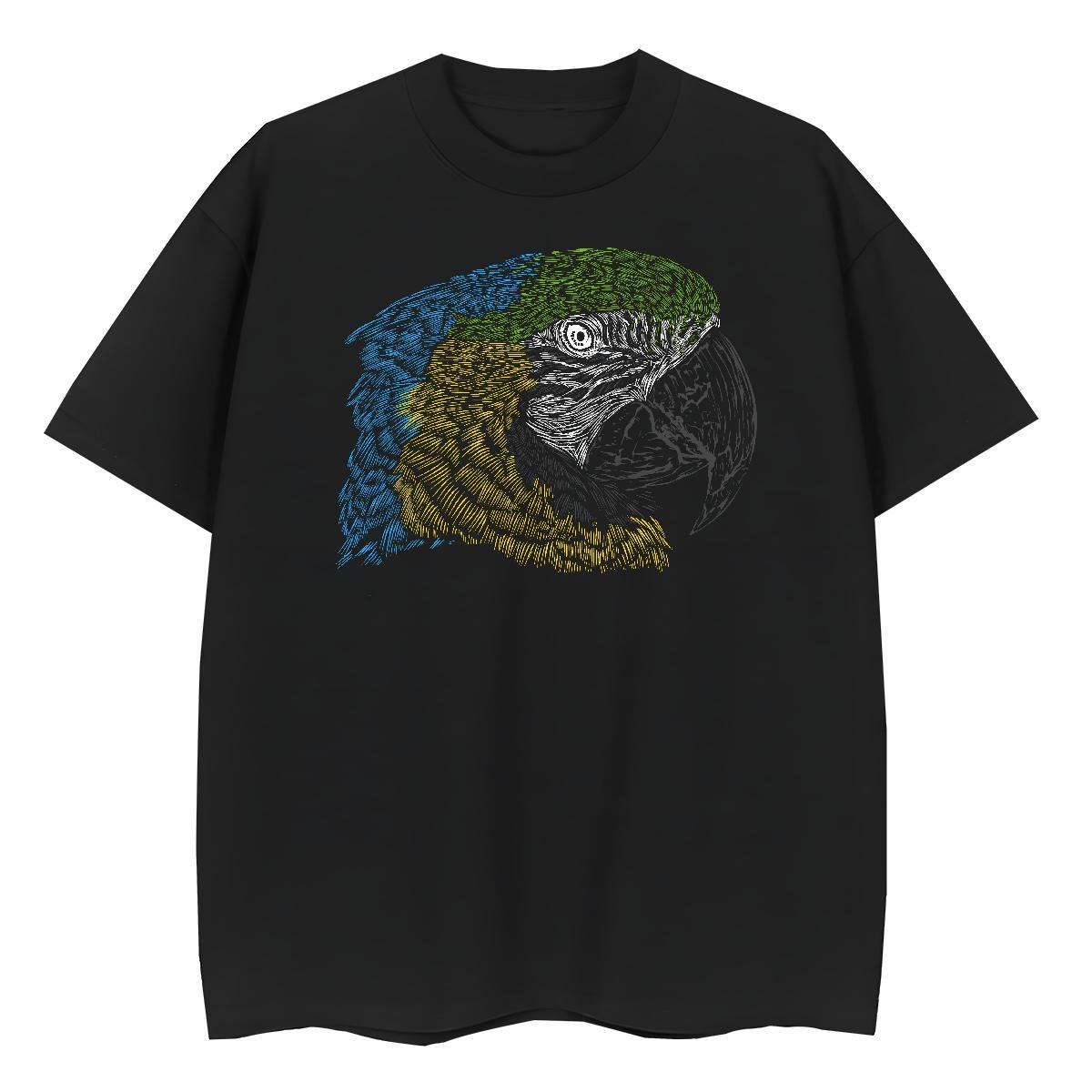 Fashion Casual Women Tees Daily Outfit Breathable Crew Neck Top Tees Lady 230g Cotton eagle Cartoon Anime T-Shirts for Women