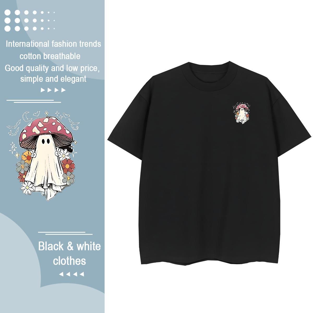 New Arrival Men Clothes T-Shirt monster Anime Printing Street 230g 100% Cotton Tops Crew Neck Breathable Wholesale T shirt DIY