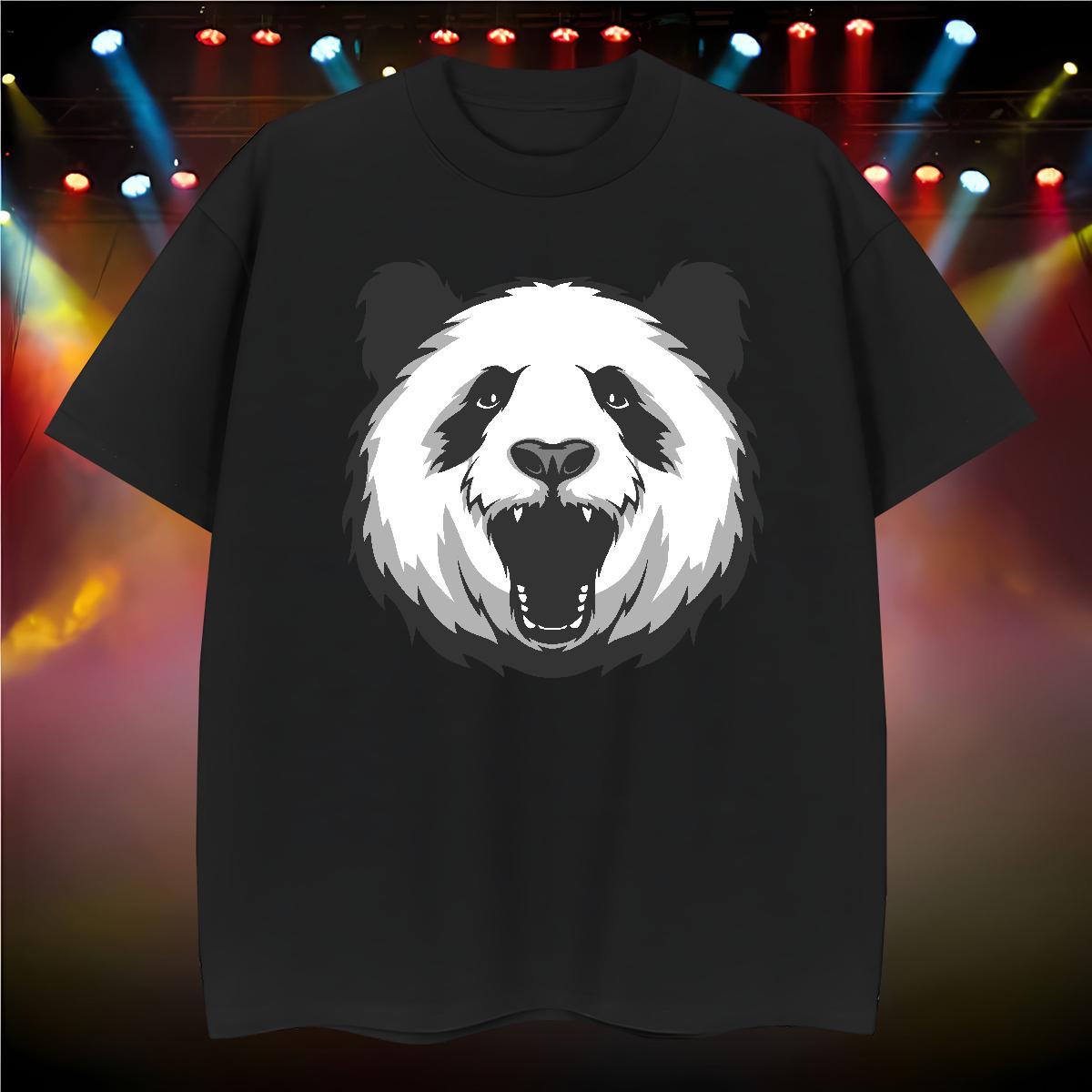 Fashion Design Men Tshirts panda Summer Casual 230g 100% Cotton Tops Shirt O-Neck Short Sleeve TOP Quality Mens T Shirts Customized
