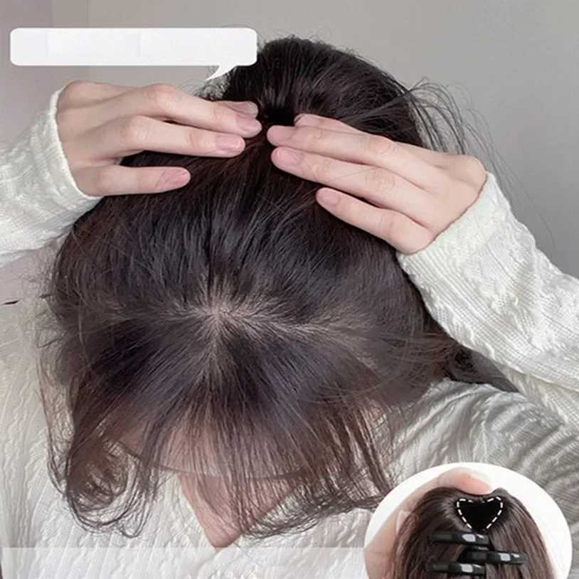 Synthetic Korean ponytail extension fiber optic high gloss claw clip long curly wig suitable for women girls and heat-resistant hair clips W240817