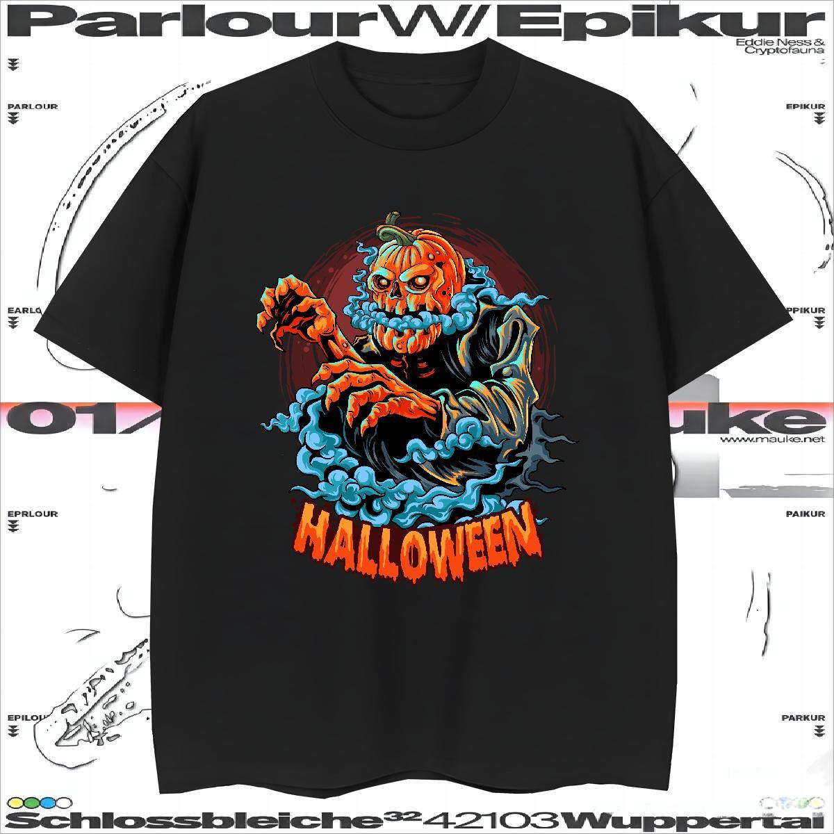 Popular T-Shirts pumpkin Round Neck Short Sleeve Anime Printing Street Asian Size 230g Cotton Tshirt for Man Woman 2024 DIY Tee Shirt